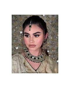 Mirror Traditional Asian Indian Jewellery Set incl Jhumkis NAWM12087C Indian Jewellery