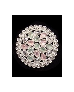 Silver Premium Polki Cocktail Ring RSWP12219C Indian Jewellery