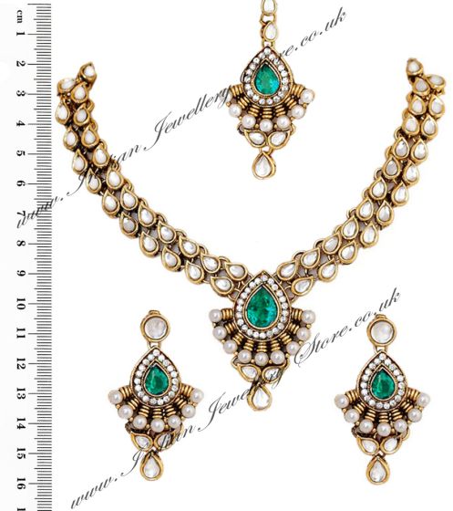 Pushpa Pearl and Kundan Set NALK04780 Indian Jewellery