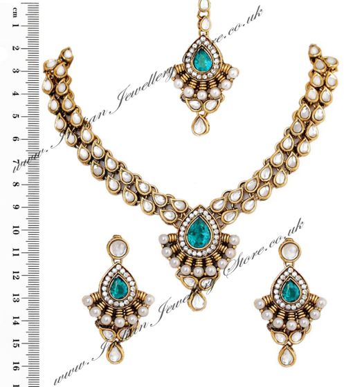 Pushpa Pearl and Kundan Set NALK04781 Indian Jewellery