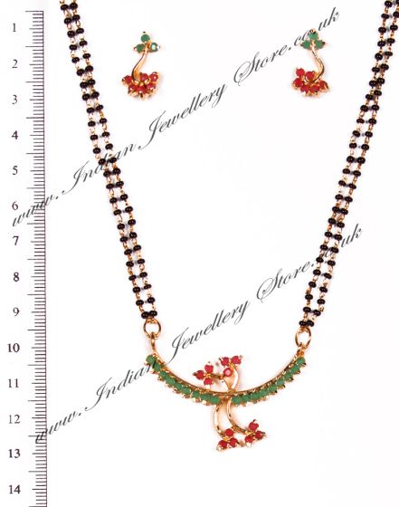 Coloured Mangalsutra Set MGAA03960 Indian Jewellery