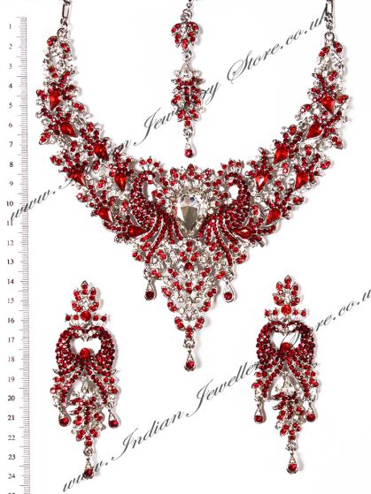 Peacock Indian Necklace Set NSRC03940 Indian Jewellery