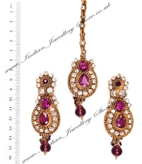 RAJNI Earrings and Tikka IAUC03454 Indian Jewellery