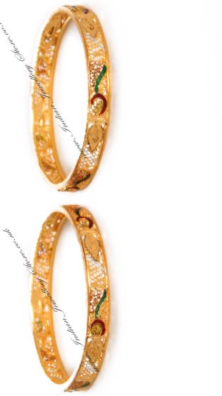2 x Artificial 22k Lazer Cut Asian Churis, 2.6 WGWP04240 Indian Jewellery