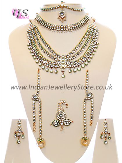 Maha Rani Kundan Bridal Set BEWK10726 Indian Jewellery