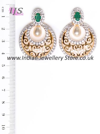 Chand semi-stud filigree earrings EEGA10949 Indian Jewellery