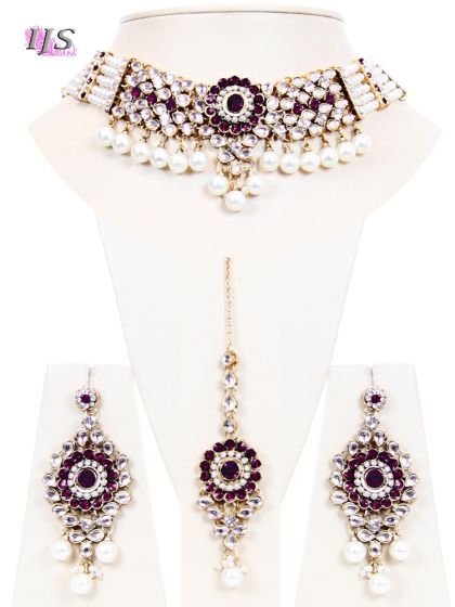 Antique Pearl & Kundan Choker- Kismat NAUL10694 Indian Jewellery