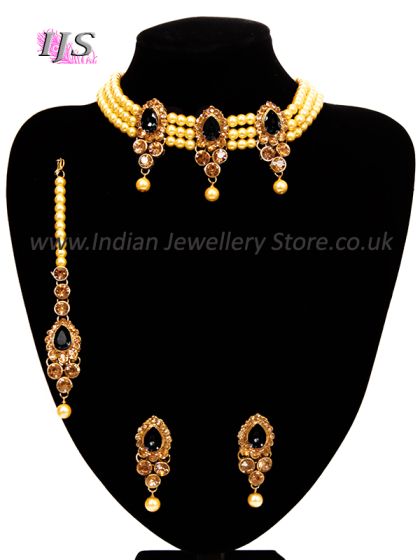 Classic Pearl Choker - Pooja NABC10781 Indian Jewellery