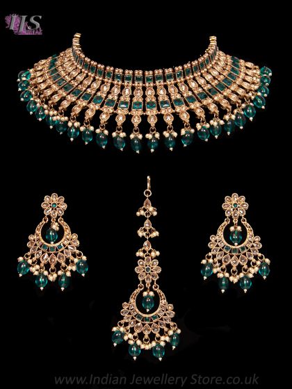 American Diamond Antique Indian Jewellery Set NALA12443 Indian Jewellery