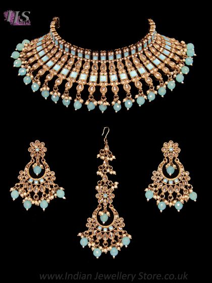 American Diamond Antique Indian Jewellery Set NALA12444 Indian Jewellery