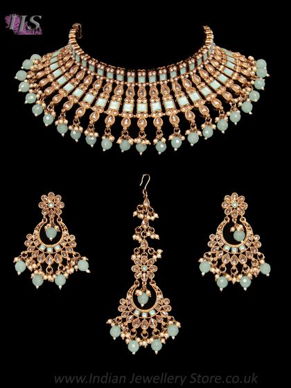 American Diamond Antique Indian Jewellery Set NAGA12446 Indian Jewellery