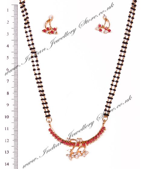 Coloured Mangalsutra Set MGRA03965 Indian Jewellery