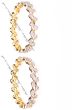 2x Leaf Fine CZ & Gold-Effect Bangles, 2.6 WGWA03624 Indian Jewellery