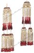 Light Gold & Maroon  Red Diamante Kaleeras: Pair AGRC0771 Indian Jewellery