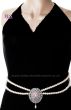 Silver Pearl & American Diamond Saree Belt LSWL11376C Indian Jewellery