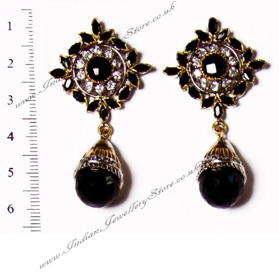 Stud Earrings With Hanging Drop ESBA02918 Indian Jewellery