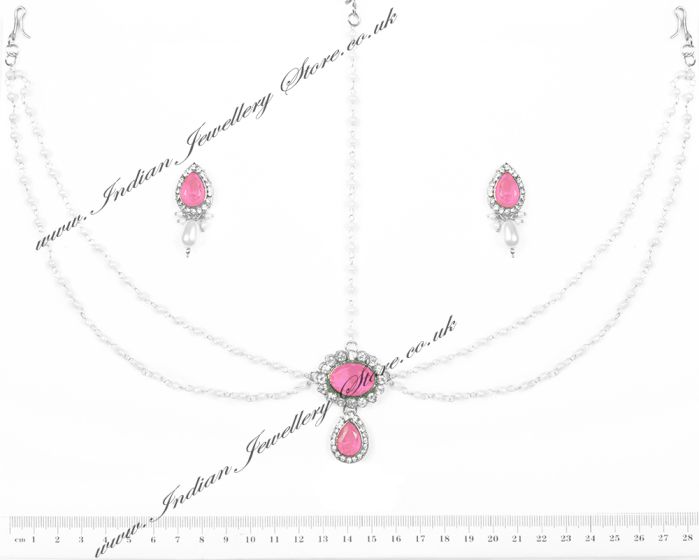AASHNI Earrings and Matha Patti DSPC04580 Indian Jewellery