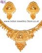22k Effect Indian Necklace Stud Earrings NGWN04684 Indian Jewellery