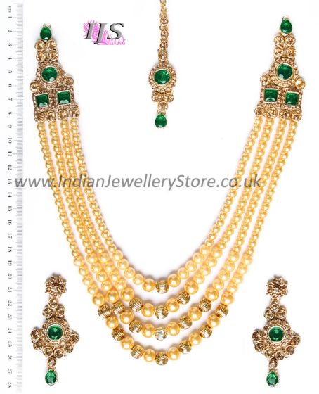 Pearl Multi-Layered Mala - Dashni NAGL10657 Indian Jewellery