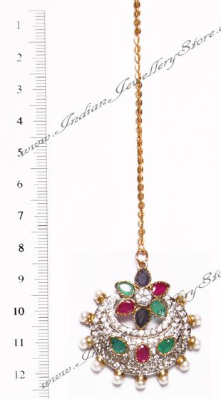 Multi-coloured DIAH Tikka ZAMA02721 Indian Jewellery