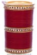 Traditional Dotted Champagne Crystal Wedding Chura - Blood Red 2.4 UERC11809 Indian Jewellery