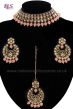 Antique Flexible Indian Jewellery Set - peach NAPK12126 Indian Jewellery