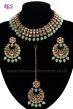 Antique Flexible Indian Jewellery Set - Mint NAGK12127 Indian Jewellery