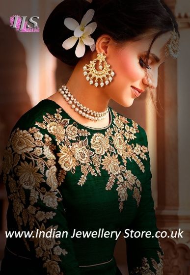 Kundan Indian Choker Jewellery - Jothi NEWK10977C Indian Jewellery