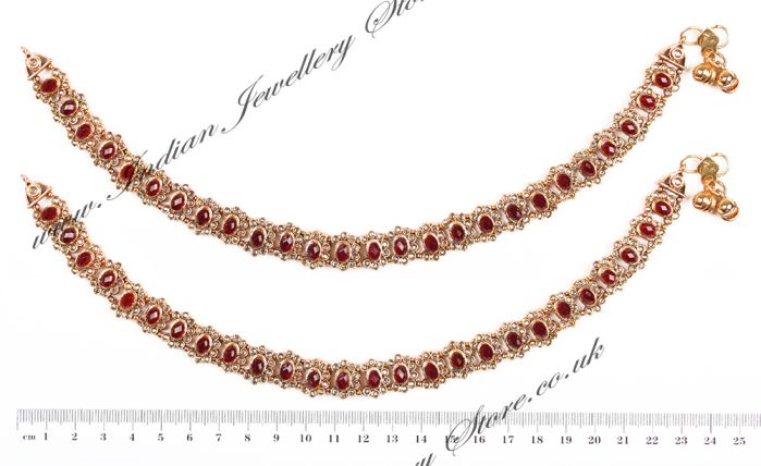 Polki Indian Anklet / Payal YARP04457 Indian Jewellery