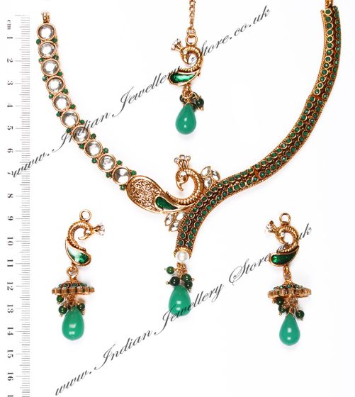 Peacock Jewellery Set NAGP03913 Indian Jewellery