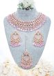 Rose Gold CZ, Flexible Asian Jewellery Set NRPA12336 Indian Jewellery