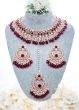 Rose Gold CZ, Flexible Asian Jewellery Set NRRA12338 Indian Jewellery