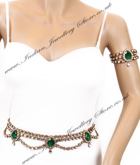 KAYA Saree Belt and Bajuband Set LAGK04268 Indian Jewellery