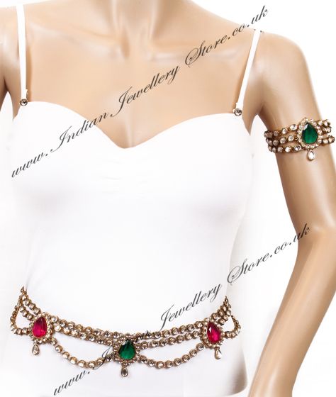 KAYA Saree Belt and Bajuband Set LAMK04272 Indian Jewellery
