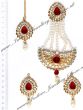 Mia Stud Earrings, Tikka & Pearl Jhumar Set IGRC10249 Indian Jewellery