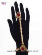 2 x Elegant Pearl & Antique Crystal Indian Hath Panjas HENL11411C Indian Jewellery