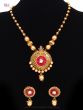 Medium Round Pendant Set NERL10876 Indian Jewellery