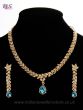 Delicate Gold Crystal Jewellery Set - Arishia NALC11332 Indian Jewellery