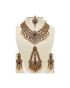 Golden Crystal, Antique Asian Bridal Jewellery - Eesha BANC10737C Indian Jewellery