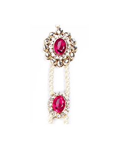 Pearl & Kundan Asian Plait Jewellery - Fuchsia Pink CAPK04141 Indian Jewellery