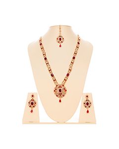 American Diamond Necklace Set - Usha NGRA10627 Indian Jewellery