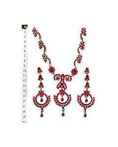 SHARON crystal necklace set NSRC1030 Indian Jewellery