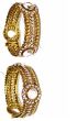 2 x Antique Heritage White Gem Asian Bangles 2.4 WAWC03002 Indian Jewellery