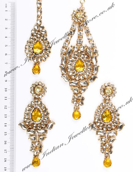 Rhumi Ear-Tikka-Passa Kundan IAYK04770 Indian Jewellery