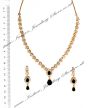 Very Delicate Fine Necklace Set - Black NGBA04731 Indian Jewellery