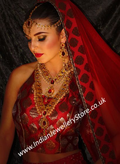Pearl Indian Bridal Set - Raveen LCT BACC10464C Indian Jewellery