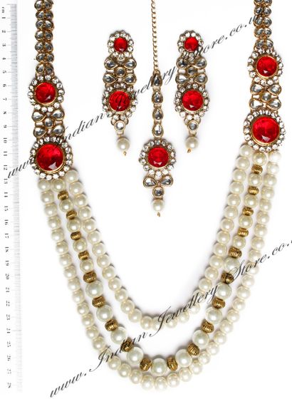 ALPANA Antique Pearl Mala NAWK10535C Indian Jewellery