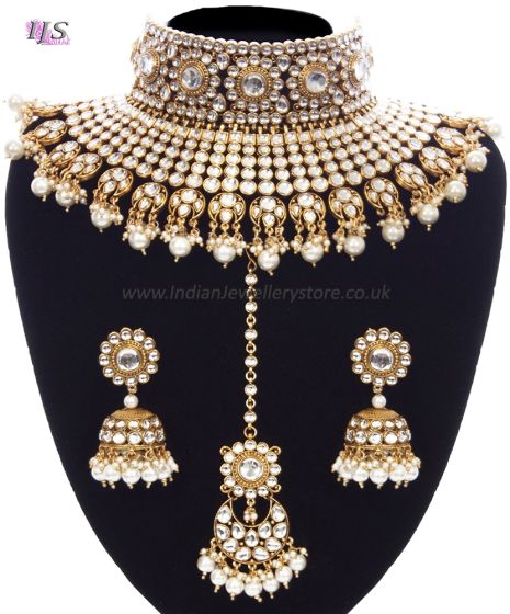 Pearl Sabyasachi Inspired Bridal Jewellery Set NEWK11160 Indian Jewellery