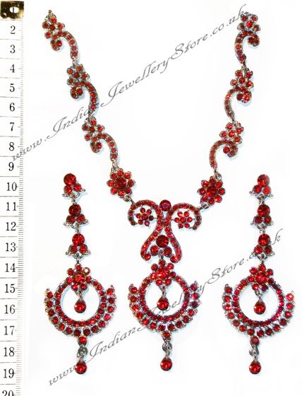 SHARON crystal necklace set NARC10526C Indian Jewellery
