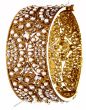 1 x Wide Antique Indian Cuff Bangle - White 2.4 WAWC03015 Indian Jewellery